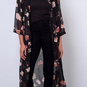 Ivy + Main Sheer Floral Duster